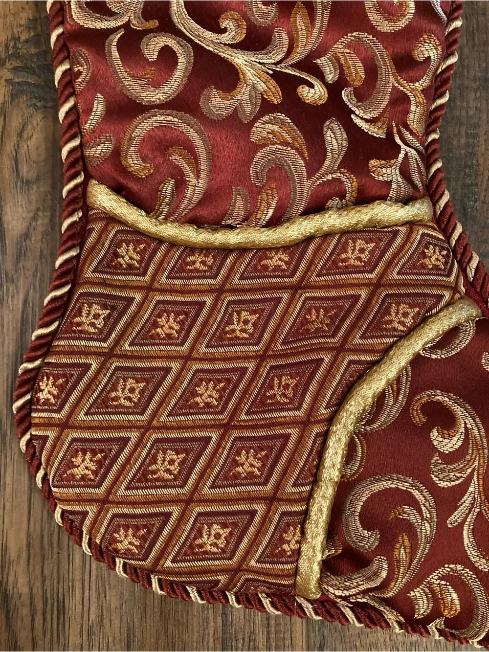 NWT Dillard’s Trimmings Brocade & Tapestry Christmas Stocking